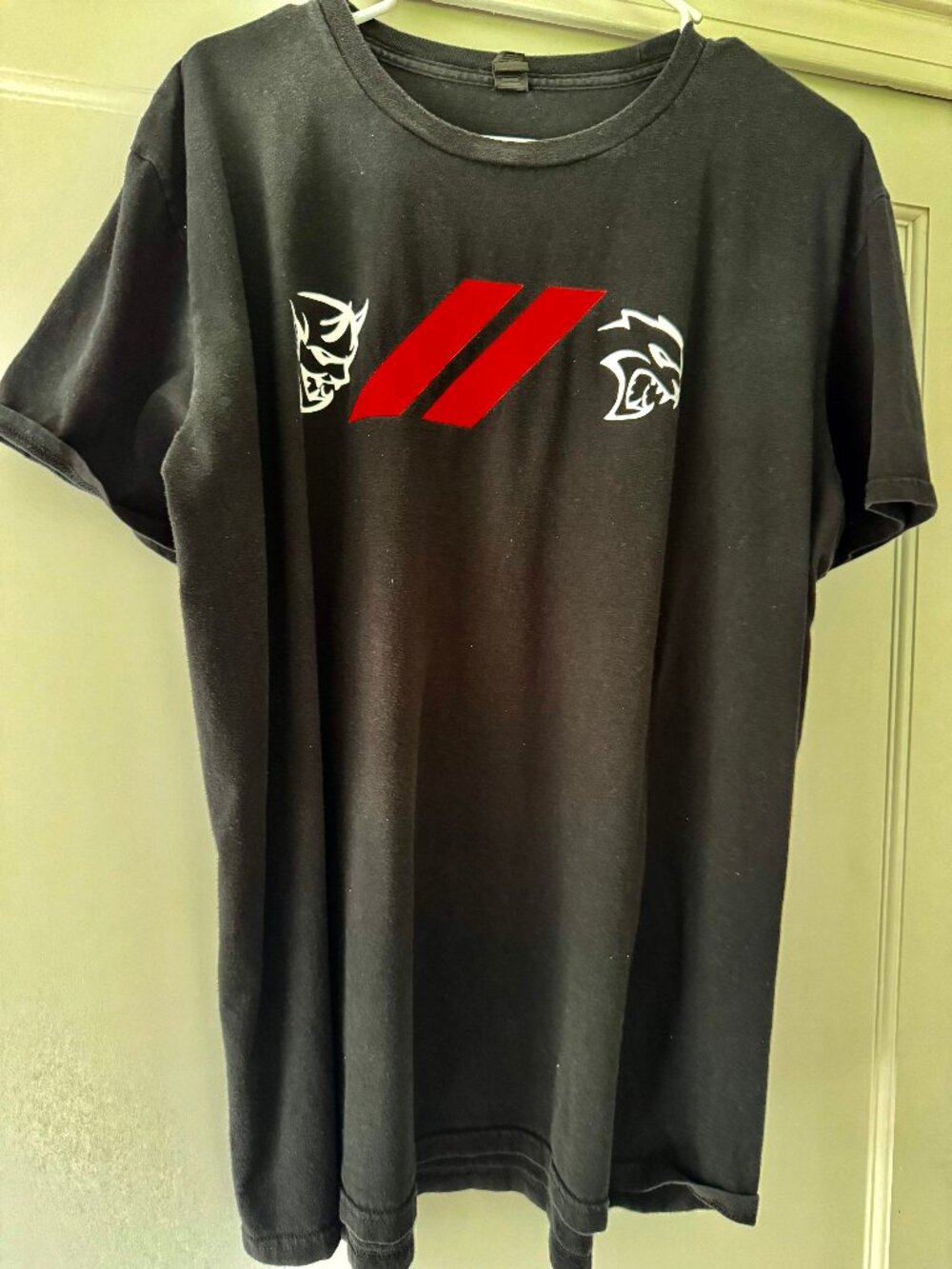Men's Shirt Dodge SRT Hemi Hellcat Demon 1320 Rumble Bee Race Car Shirt Black XL